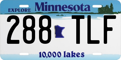 MN license plate 288TLF