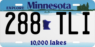 MN license plate 288TLI