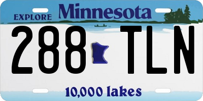 MN license plate 288TLN
