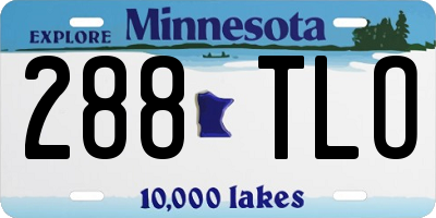 MN license plate 288TLO