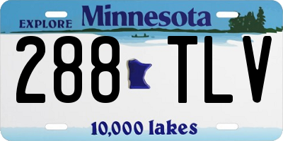 MN license plate 288TLV