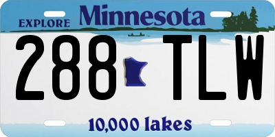 MN license plate 288TLW