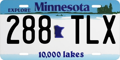MN license plate 288TLX
