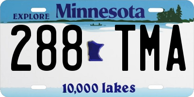 MN license plate 288TMA