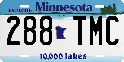 MN license plate 288TMC