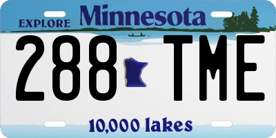 MN license plate 288TME