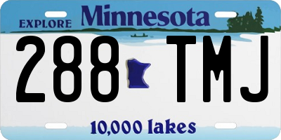 MN license plate 288TMJ