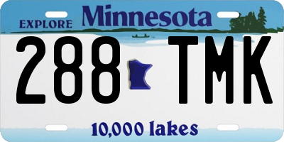 MN license plate 288TMK