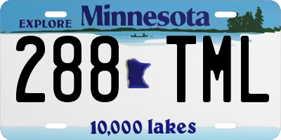 MN license plate 288TML