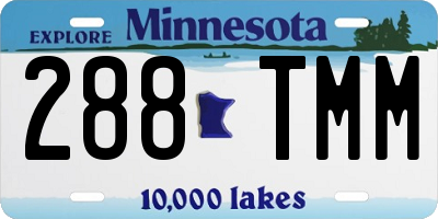 MN license plate 288TMM