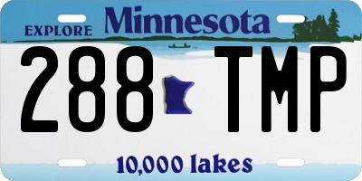 MN license plate 288TMP