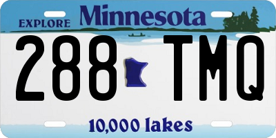 MN license plate 288TMQ