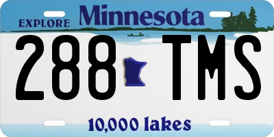 MN license plate 288TMS