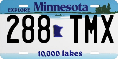 MN license plate 288TMX