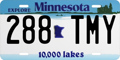MN license plate 288TMY