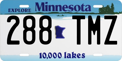 MN license plate 288TMZ