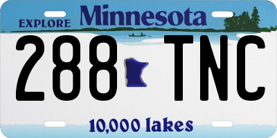 MN license plate 288TNC