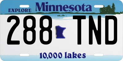 MN license plate 288TND
