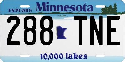 MN license plate 288TNE