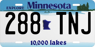 MN license plate 288TNJ