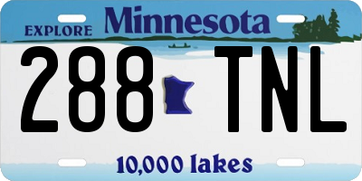 MN license plate 288TNL
