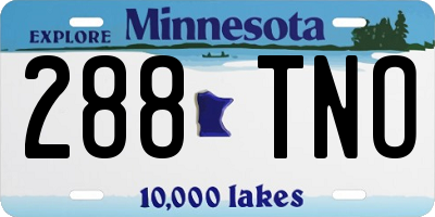 MN license plate 288TNO