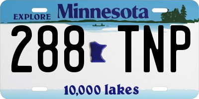 MN license plate 288TNP