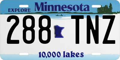 MN license plate 288TNZ