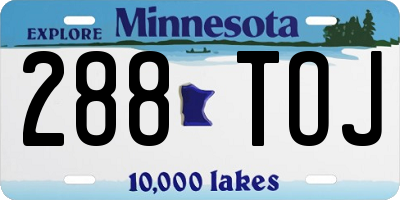 MN license plate 288TOJ