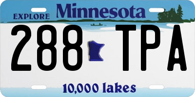 MN license plate 288TPA