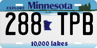 MN license plate 288TPB