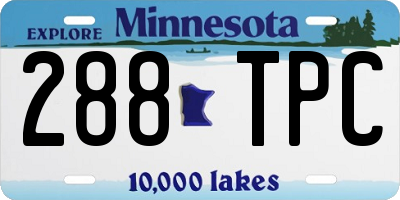 MN license plate 288TPC