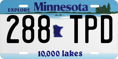 MN license plate 288TPD