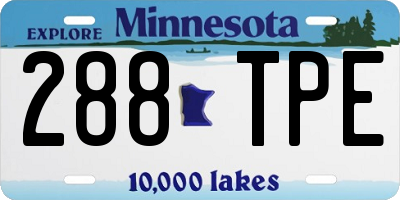 MN license plate 288TPE