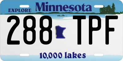 MN license plate 288TPF