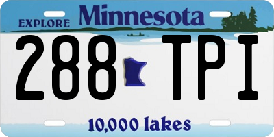 MN license plate 288TPI