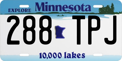 MN license plate 288TPJ