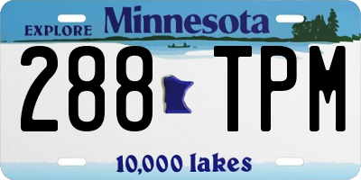 MN license plate 288TPM