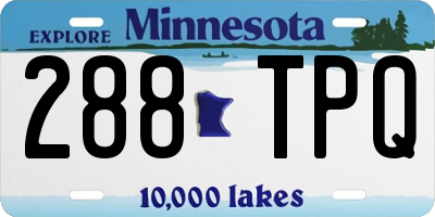MN license plate 288TPQ