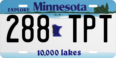 MN license plate 288TPT