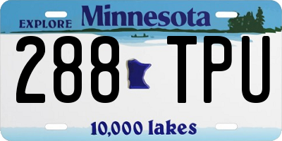 MN license plate 288TPU