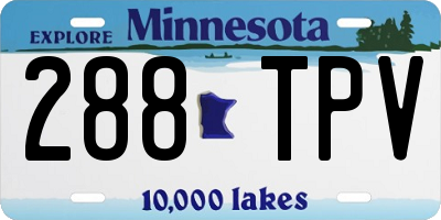 MN license plate 288TPV