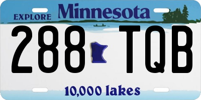 MN license plate 288TQB