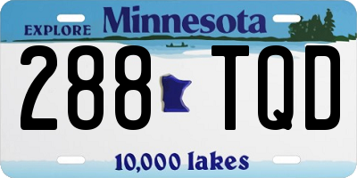 MN license plate 288TQD