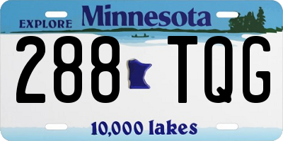 MN license plate 288TQG