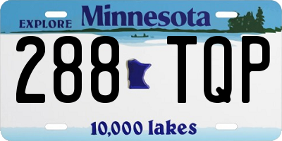 MN license plate 288TQP