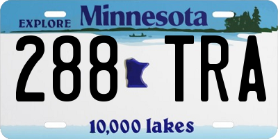 MN license plate 288TRA