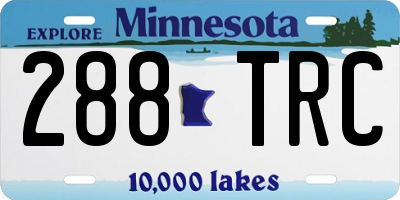 MN license plate 288TRC