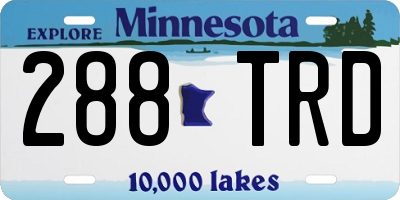 MN license plate 288TRD
