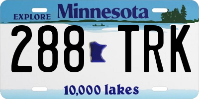 MN license plate 288TRK
